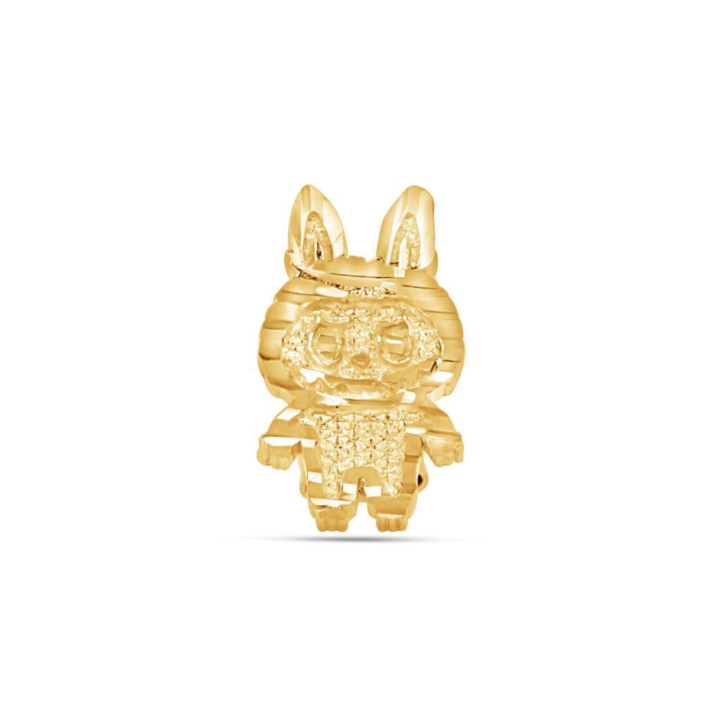 Full Gold Labubu Stud Earrings