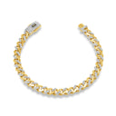 Alternating Pave Monaco Miami Cuban Bracelet