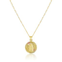 Small Tri-Color Our Lady of Guadalupe Medallion - Round