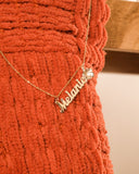 Hibiscus Flower Name Pendant