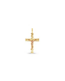 Diamond Cut Cross Crucifix Pendant