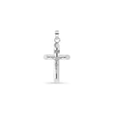 .925 Silver Polished Crucifix Cross Pendant.