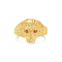 Anillo de cabeza de león