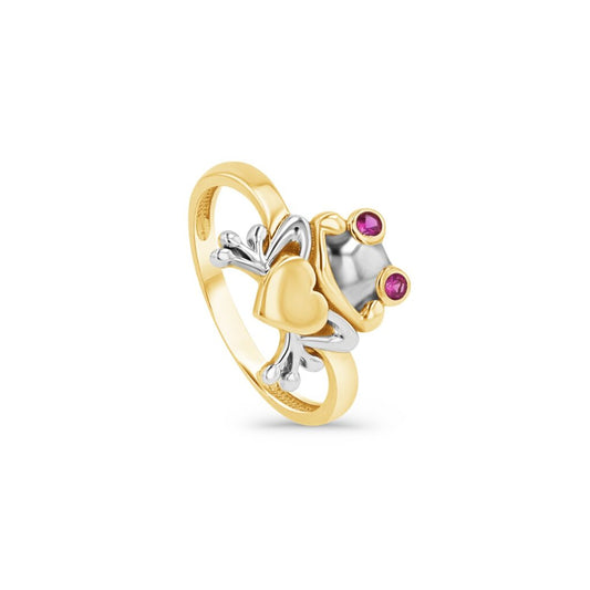 14K Gold Frog Love Ring
