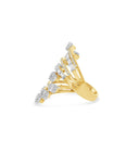 Anillo de cóctel de diamantes baguette