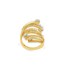 Anillo de cóctel de diamantes baguette