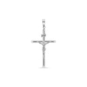 .925 Silver Polished Crucifix Cross Pendant.