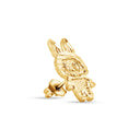 Full Gold Labubu Stud Earrings