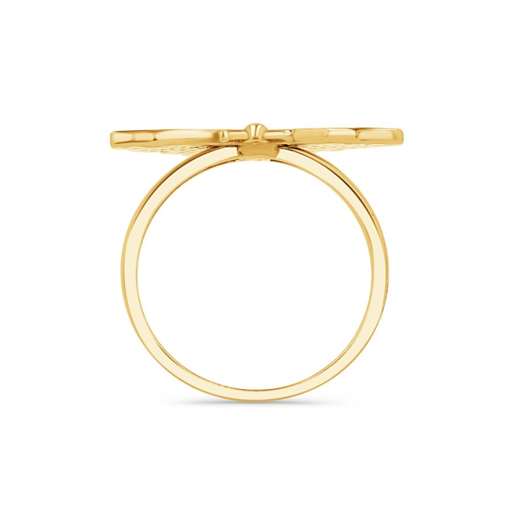 14K Gold Pavé Butterfly Ring