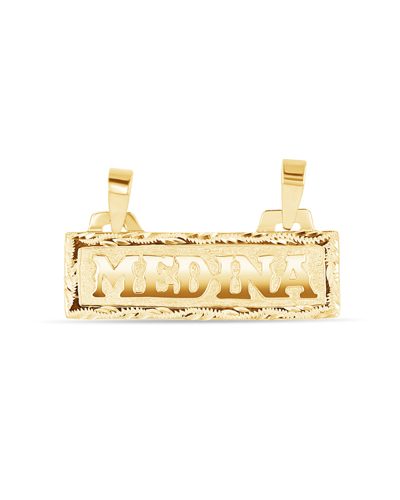 Gold Vaquero Name Plaque