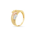 [price] Tri-Color Lucky Elephants Ring.