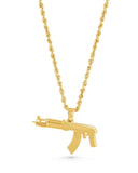 XL Diamond Pave AK-47 Gun Pendant - 1.85 CTW