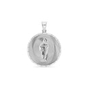 Double Sided Our Lady of Guadalupe and Saint Jude Pendant in .925 Silver [small: 3.9g, medium: 9.6g, large: 12.9].