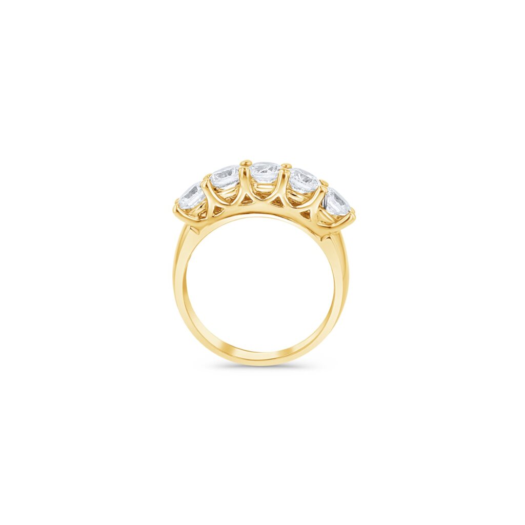 14K Gold Single Lane Cocktail Ring