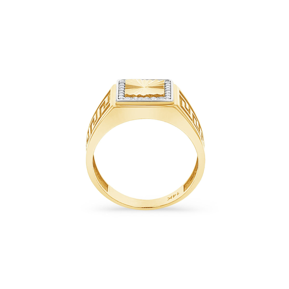 [price] Pavé Signet Greco Ring.