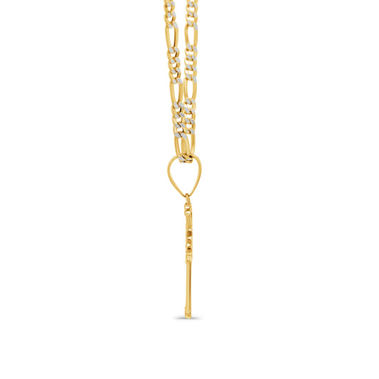 14K Gold Holy Spirit Dove Cross Pendant