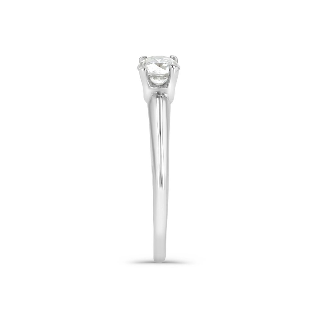 14K White Gold Solitaire Ring