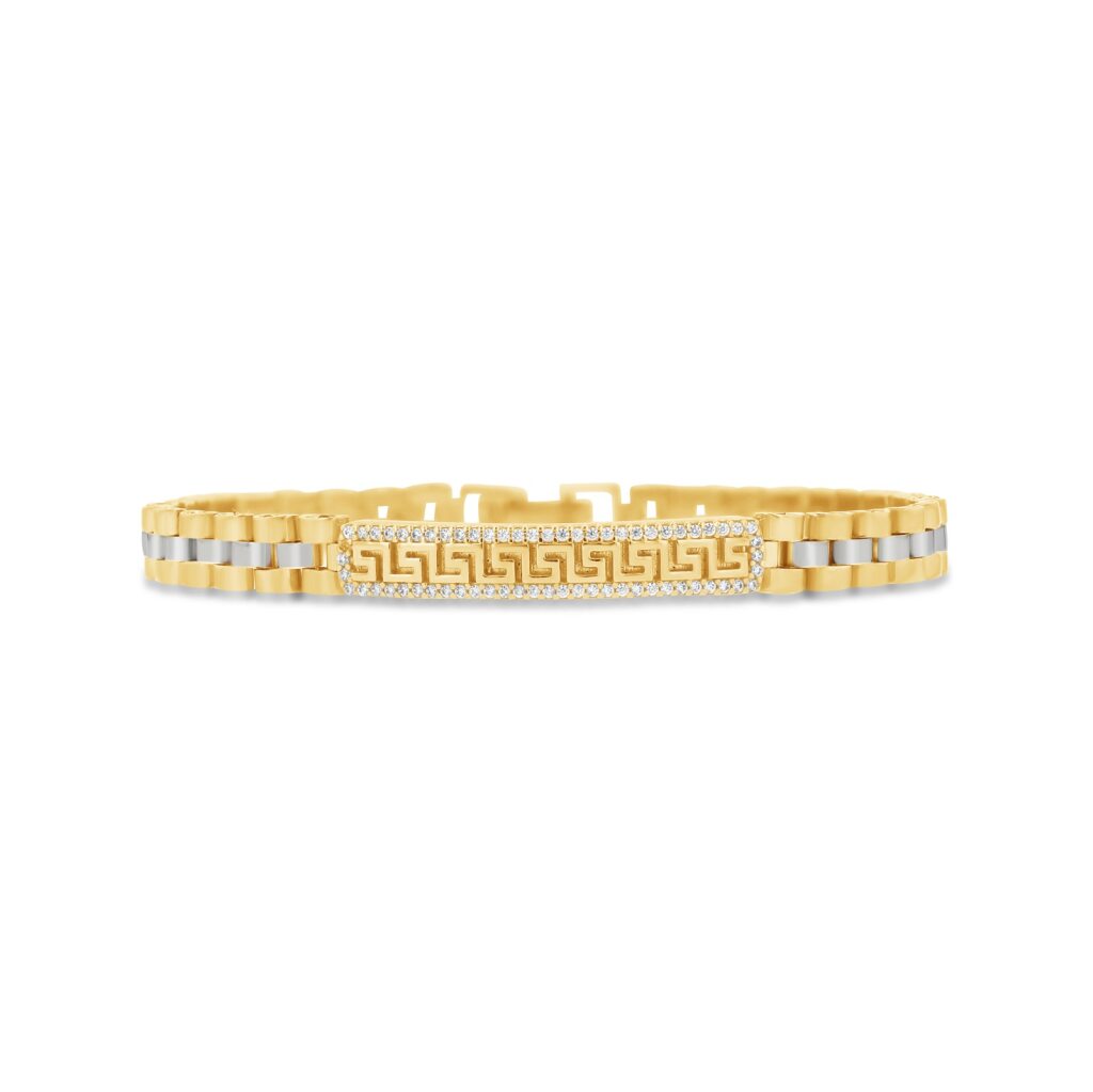 14K Two-Tone Presidential Greco Bracelet