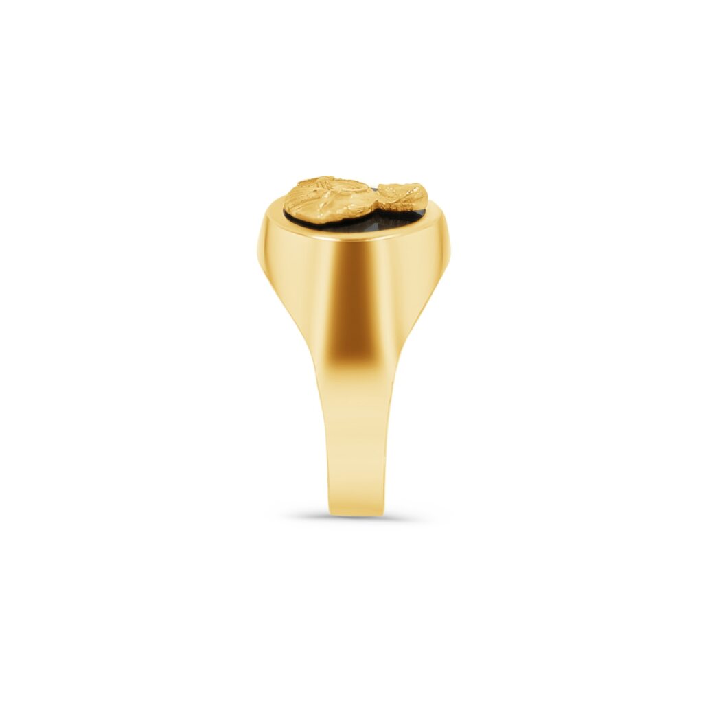 14K Gold Saint Jude Onyx Signet Ring