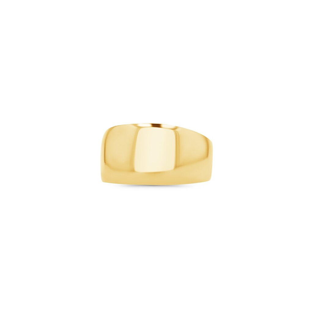 14K Gold Dome Polished Ring