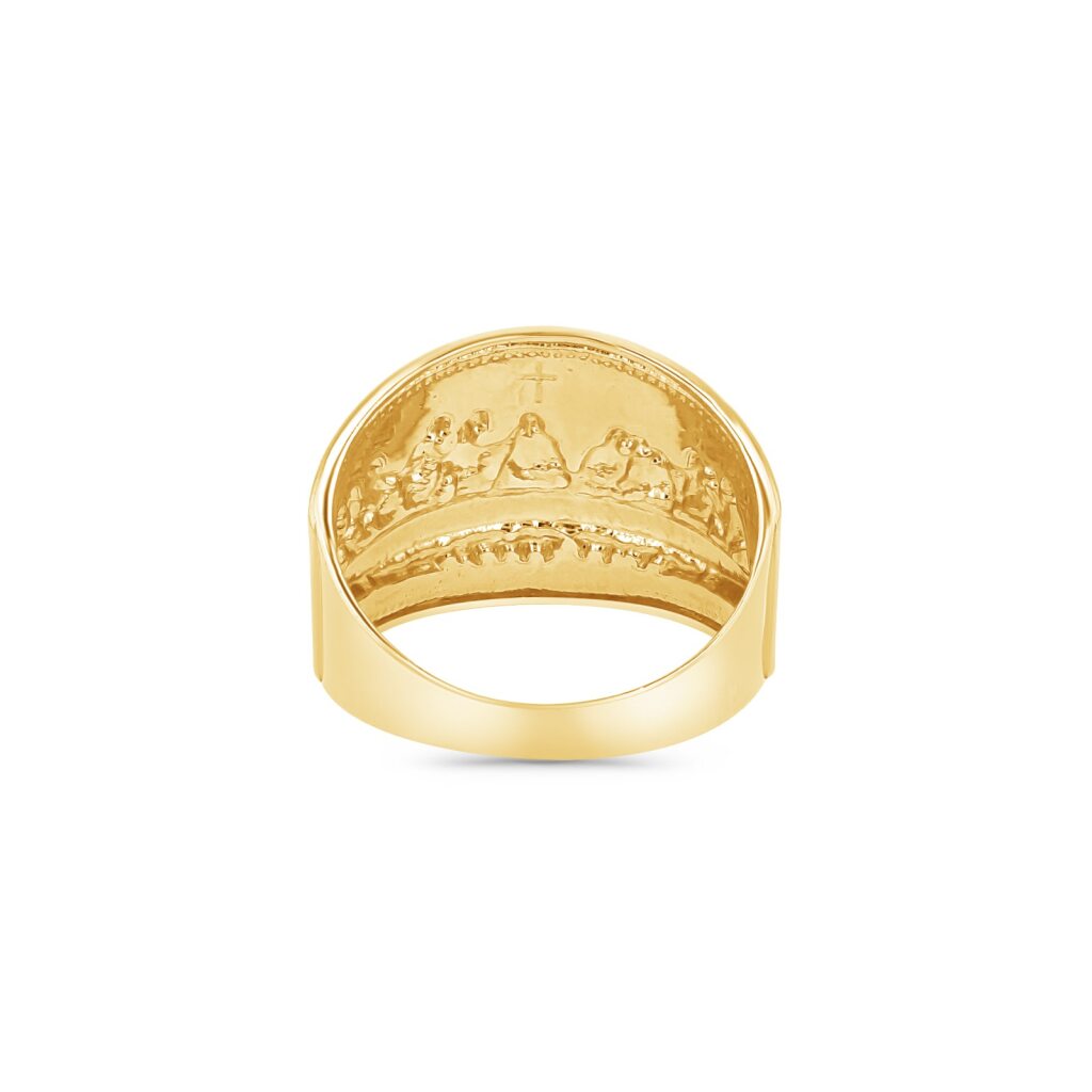 14K Two-Tone Gold Last Supper Ring