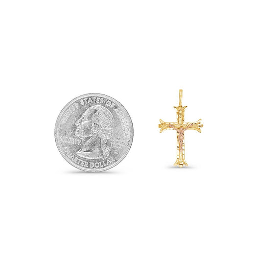14K Gold Cross Crucifix Pendant