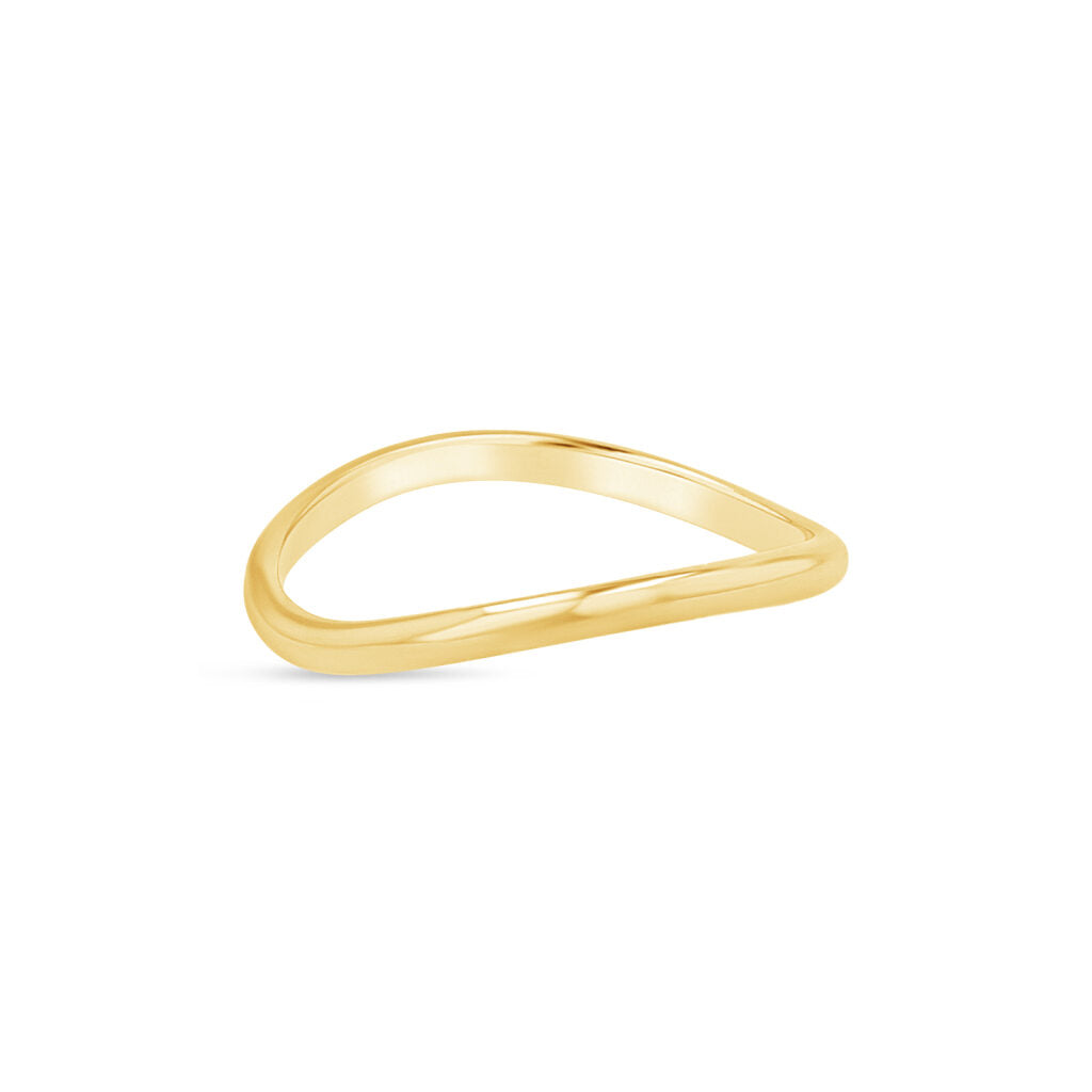 14K Gold Contour Wave Ring