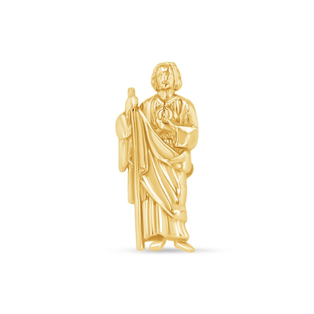 10K Gold Saint Jude Stud Earrings