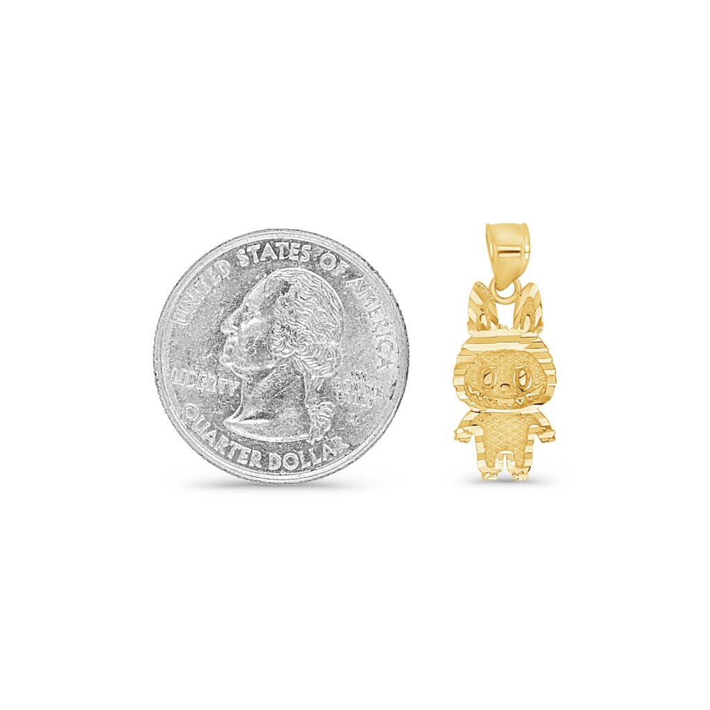 14K Gold Labubu Pendant