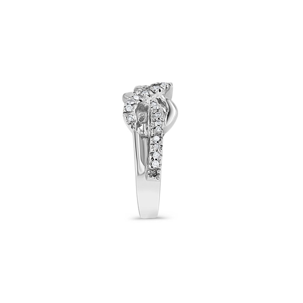 14K White Gold Pavé Infinity Ring