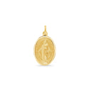 Oval Miraculous Virgin Mary Medal Pendant X-small: ~1.8g, Small: ~2.1g, Medium: ~3.8g.