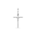 .925 Silver Polished Crucifix Cross Pendant.