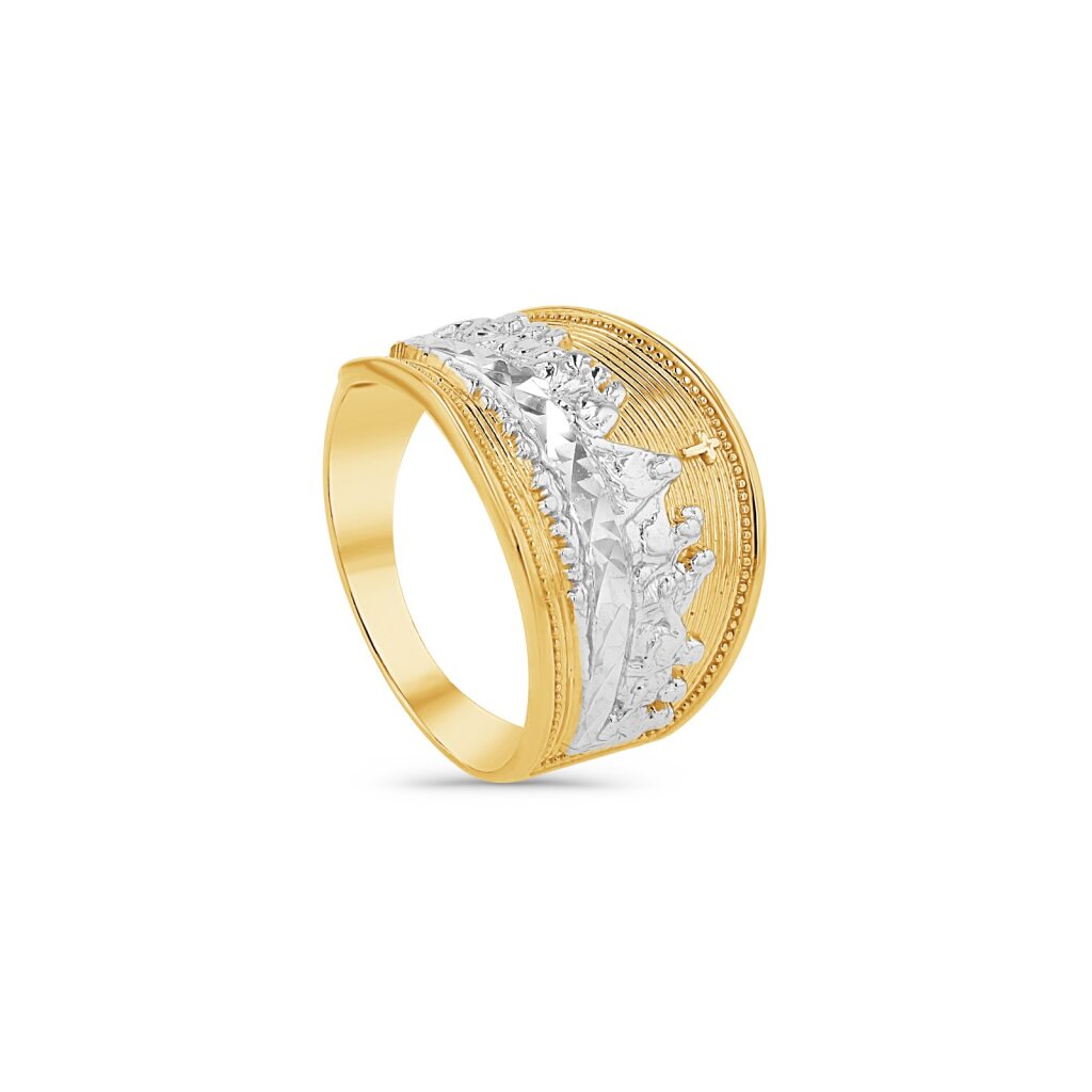 14K Two-Tone Gold Last Supper Ring