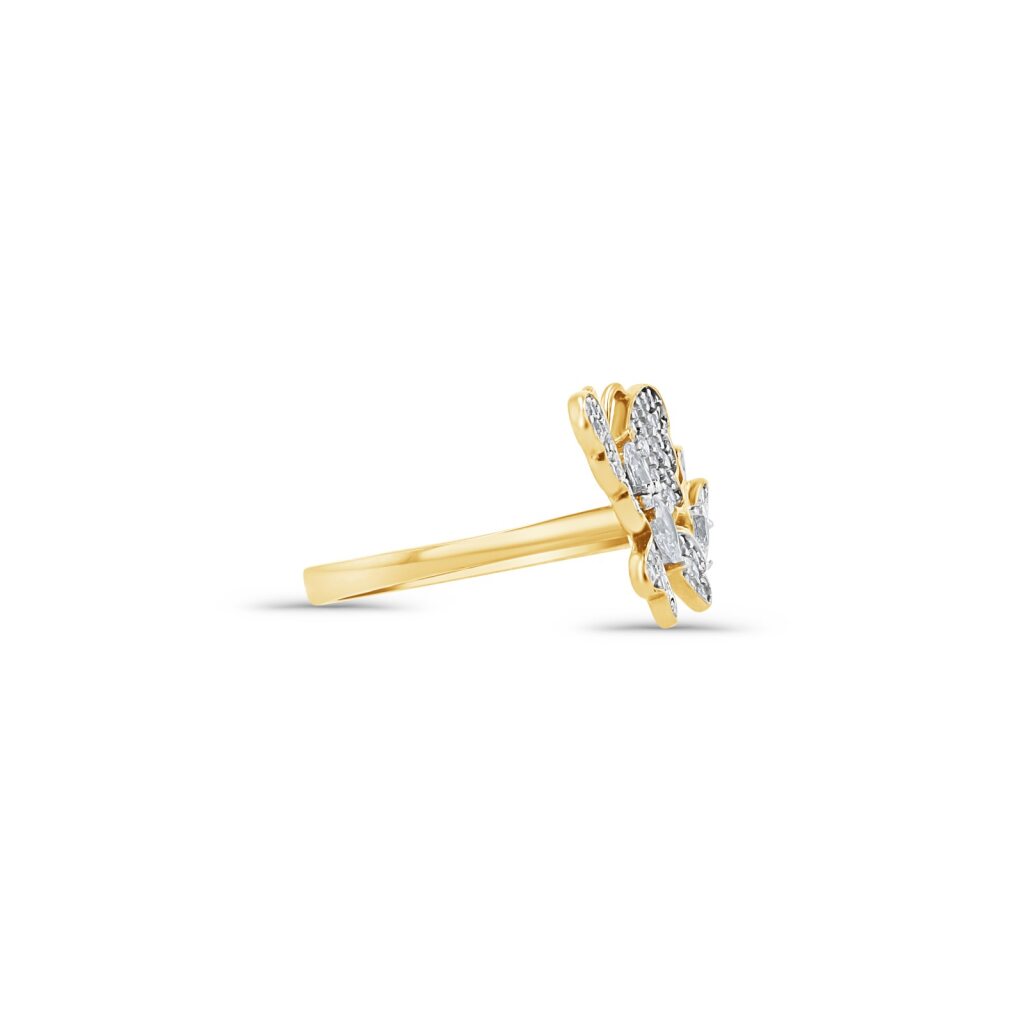 14K Gold Twin Butterfly Ring
