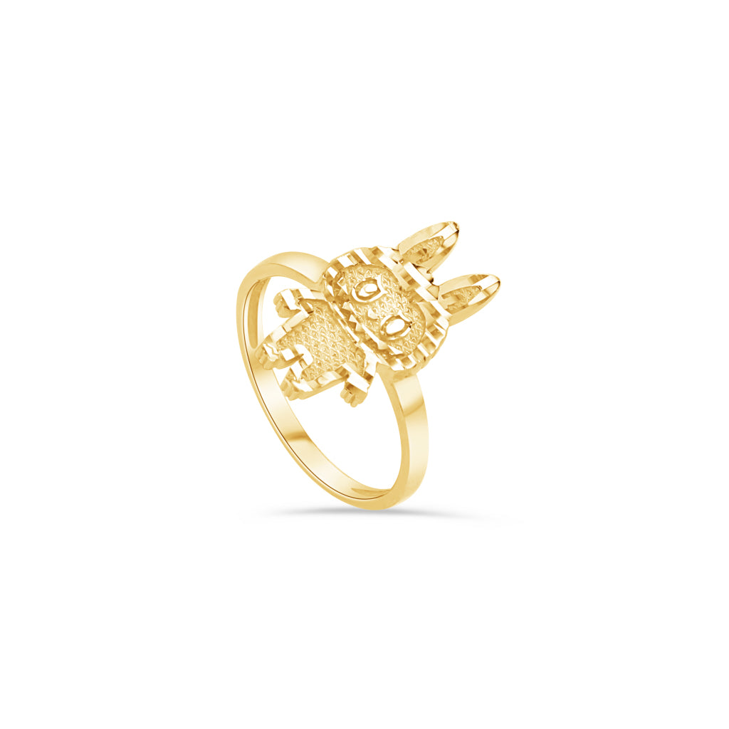 14K Gold Medium Labubu Ring
