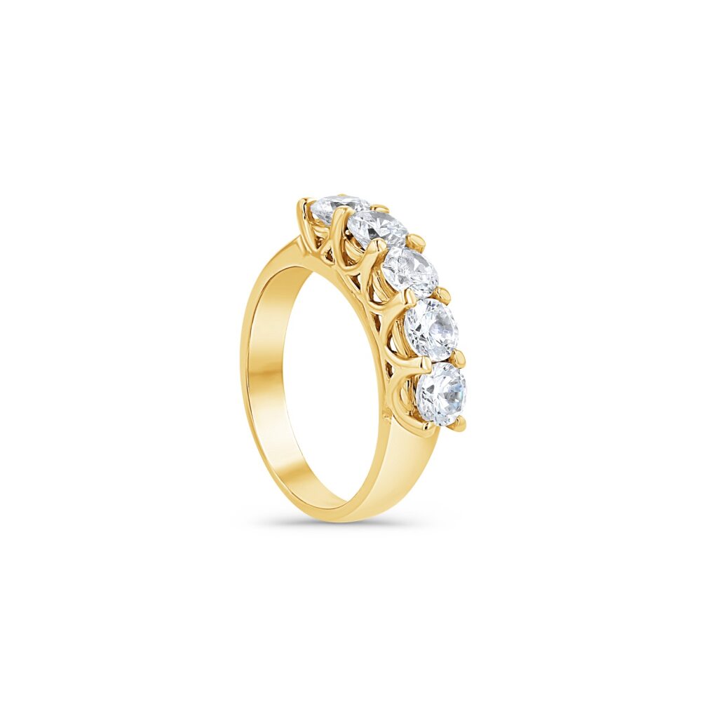 14K Gold Single Lane Cocktail Ring