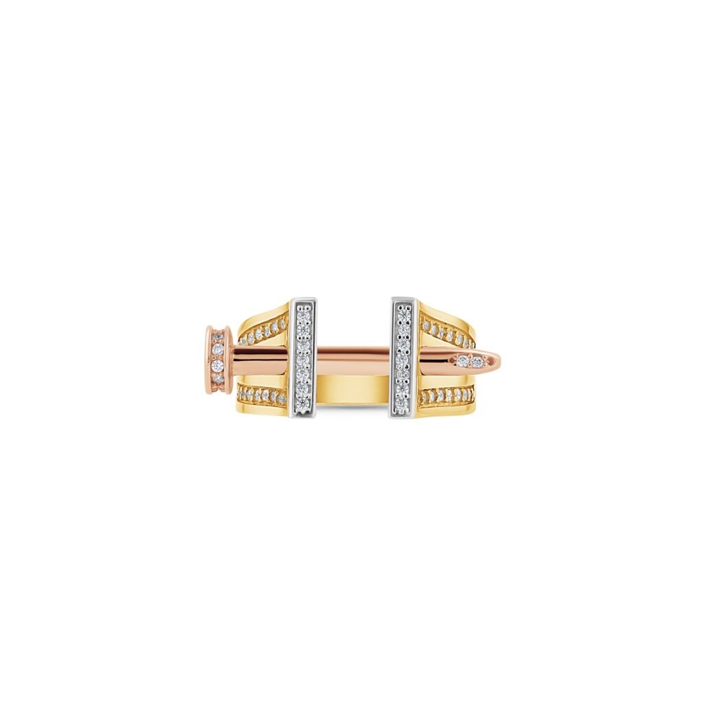14K Gold Nail Piercing Ring
