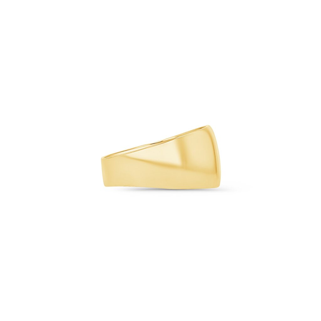 14K Gold Dome Polished Ring