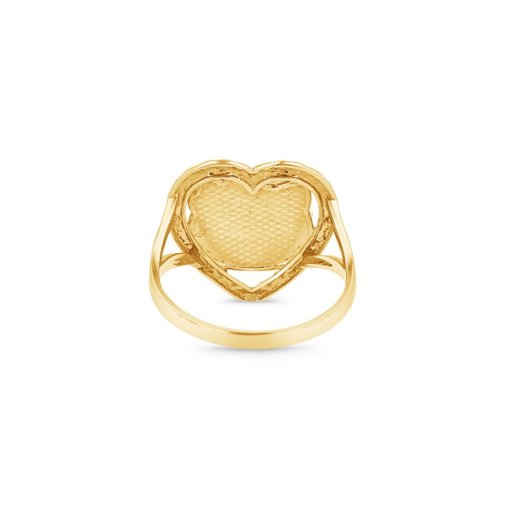 14K Gold Hello Kitty Nugget Heart Ring