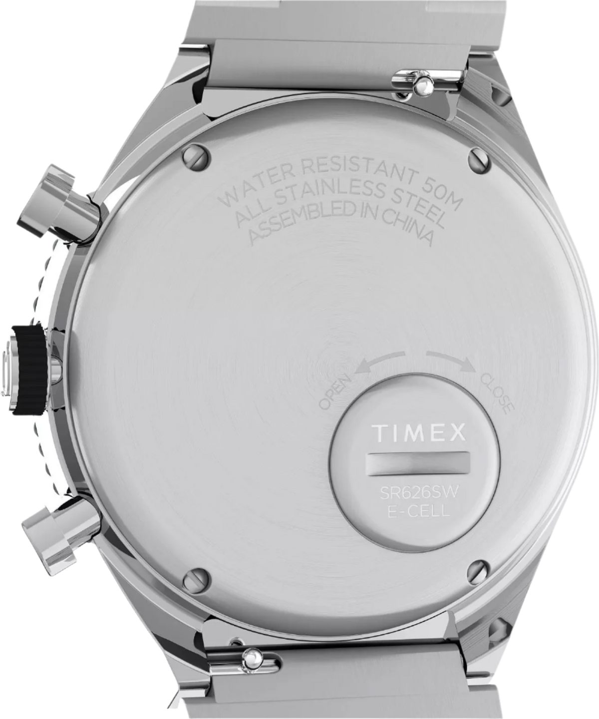 Q Timex Three Time Zone Chronograph