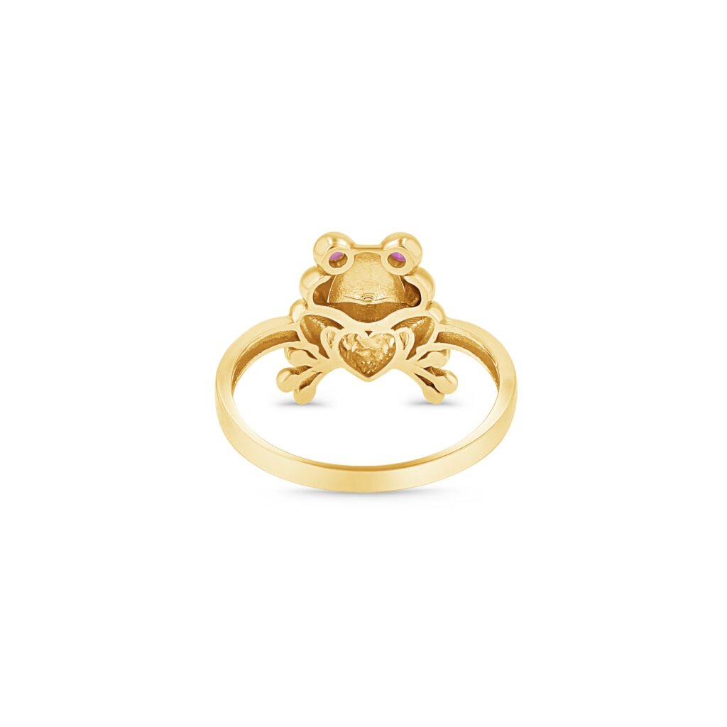14K Gold Frog Love Ring