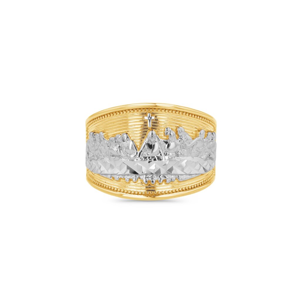 14K Two-Tone Gold Last Supper Ring