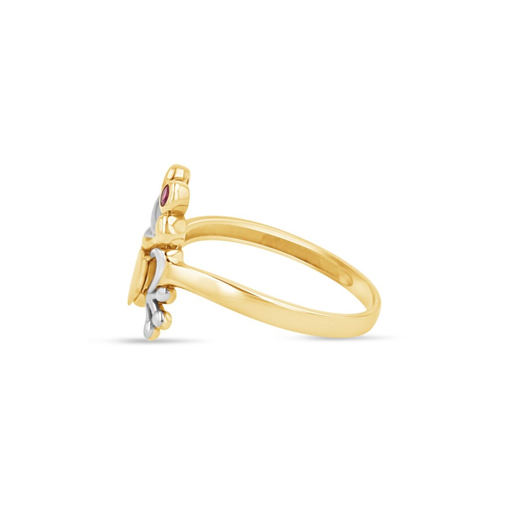 14K Gold Frog Love Ring