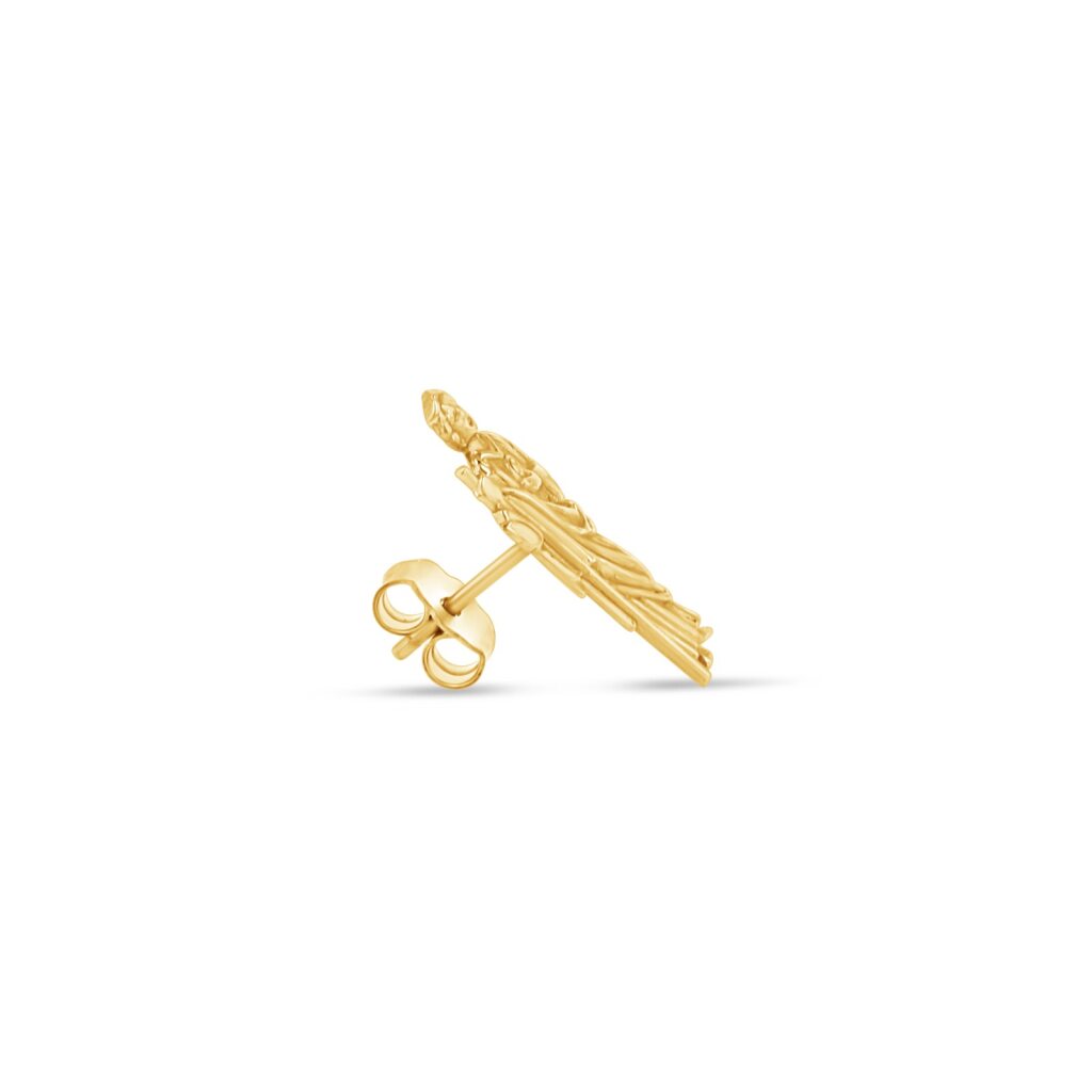 10K Gold Saint Jude Stud Earrings