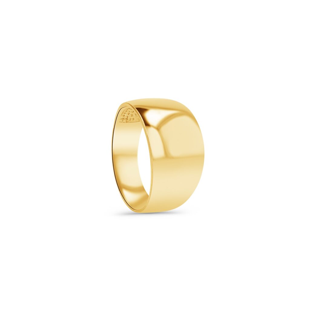 14K Gold Dome Polished Ring