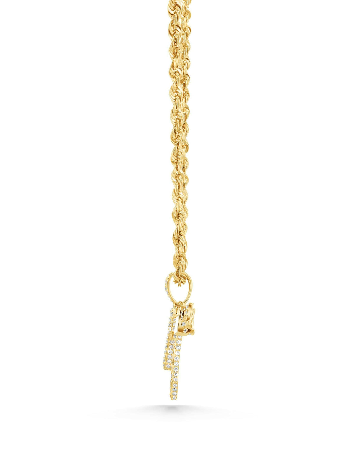 14K Gold XL Diamond Pave AK-47 Gun Pendant - 1.85 CTW