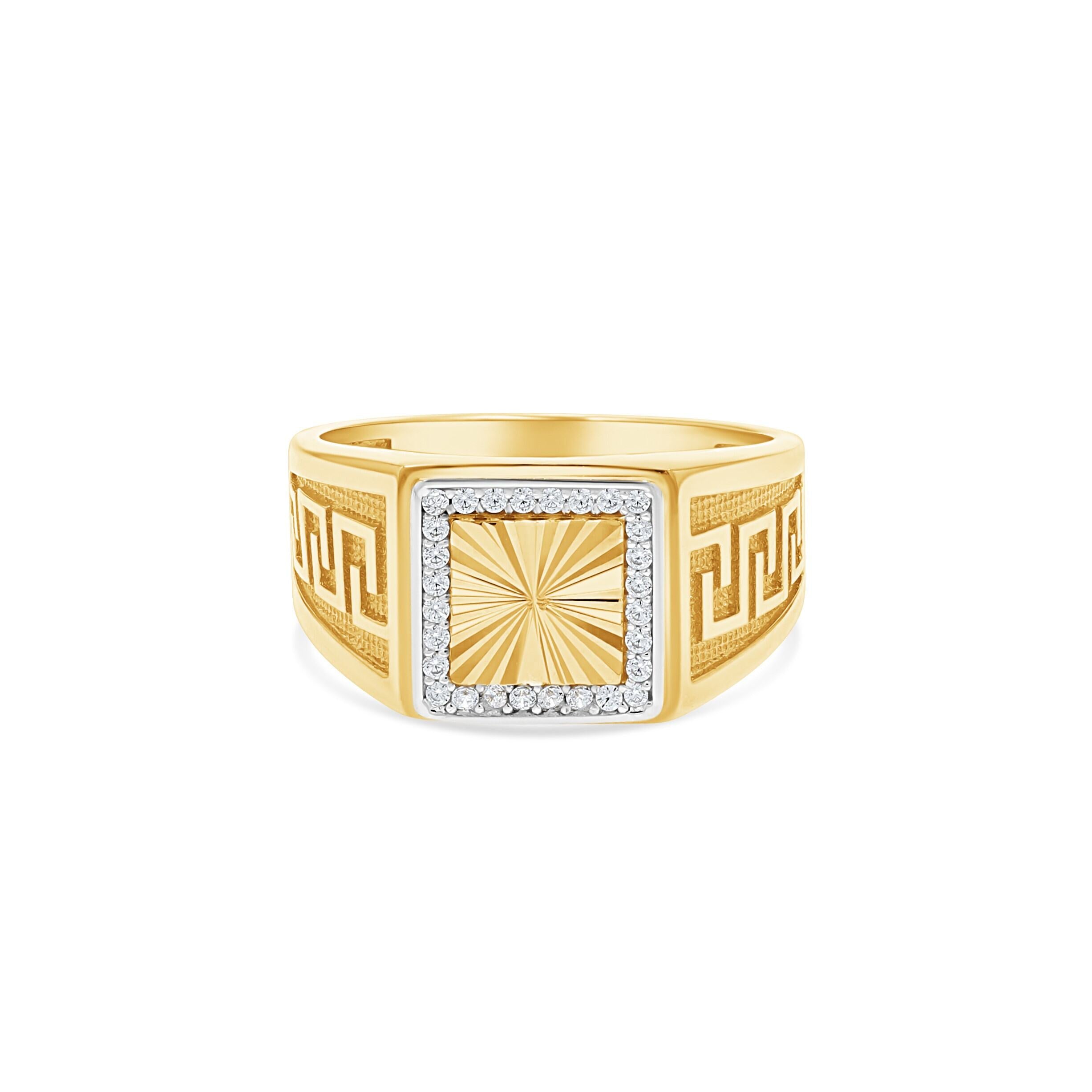 [price] Pavé Signet Greco Ring.