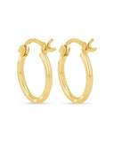 Smooth Cut Hoop Earrings