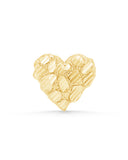10k Nugget Heart Studs - XL