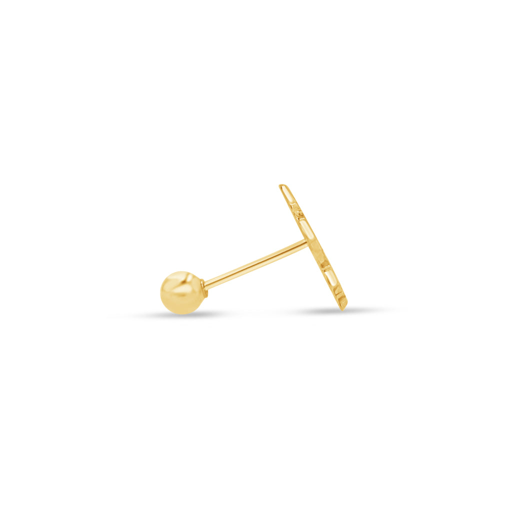 14K Gold Labubu Stud Earrings Brown